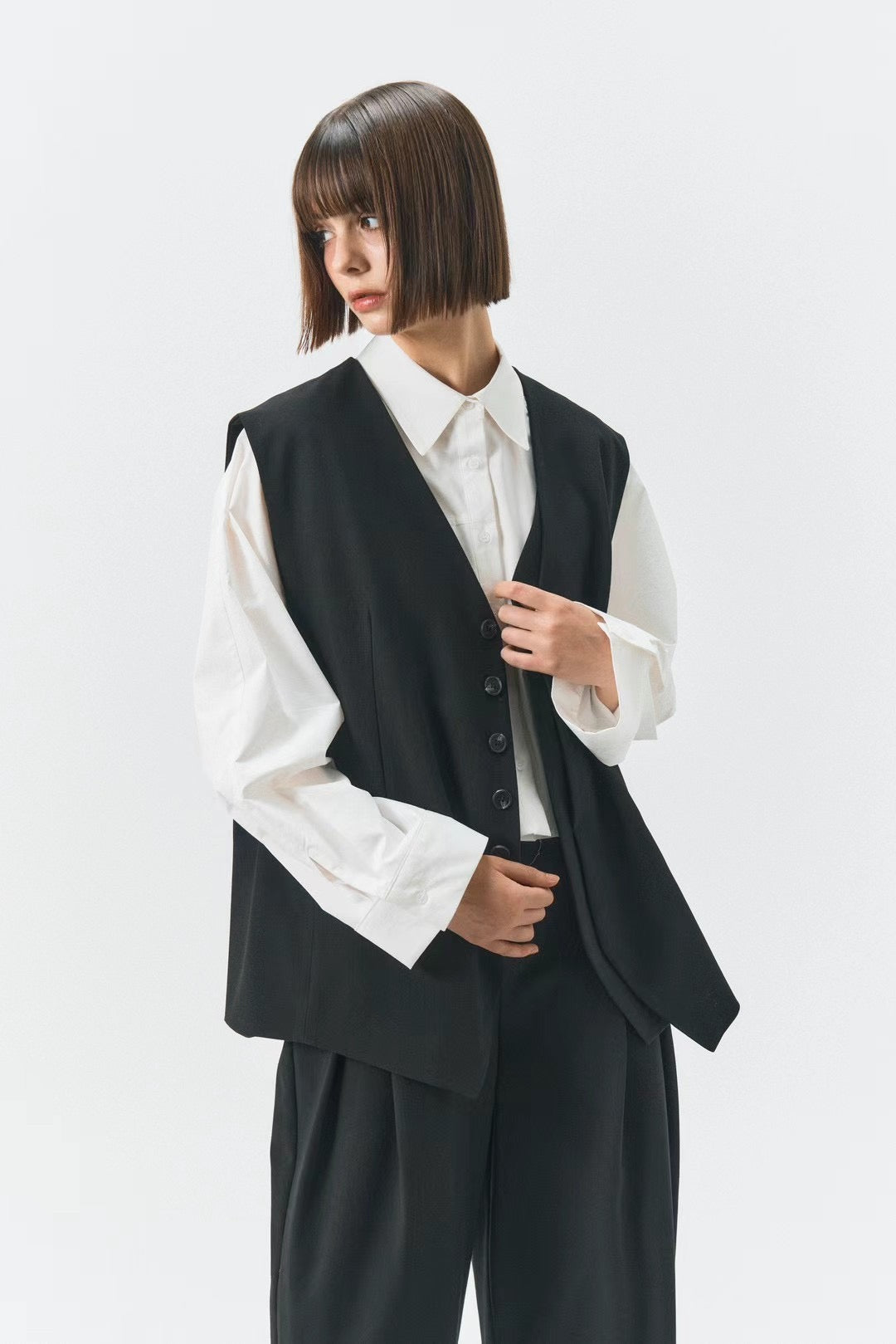 OVERSIZED DOUBLE LAYERED BLAZER VEST