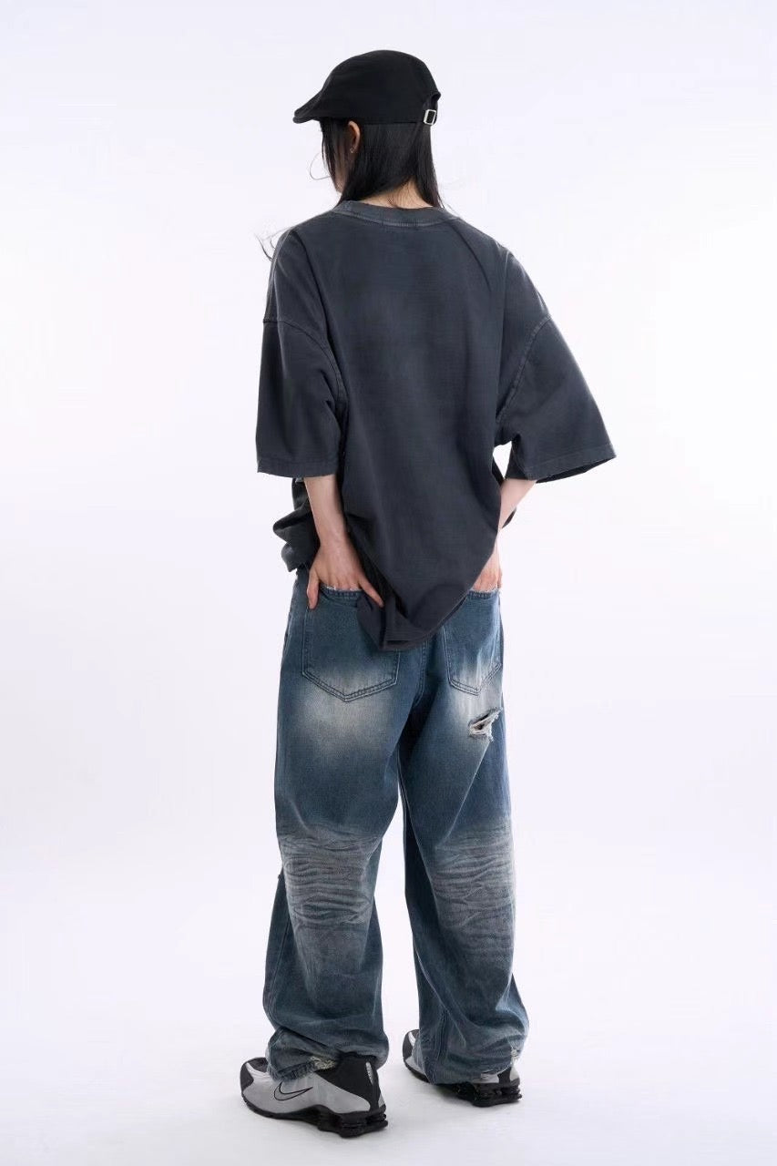 WASHED COLOUR GOOD CUT TEE