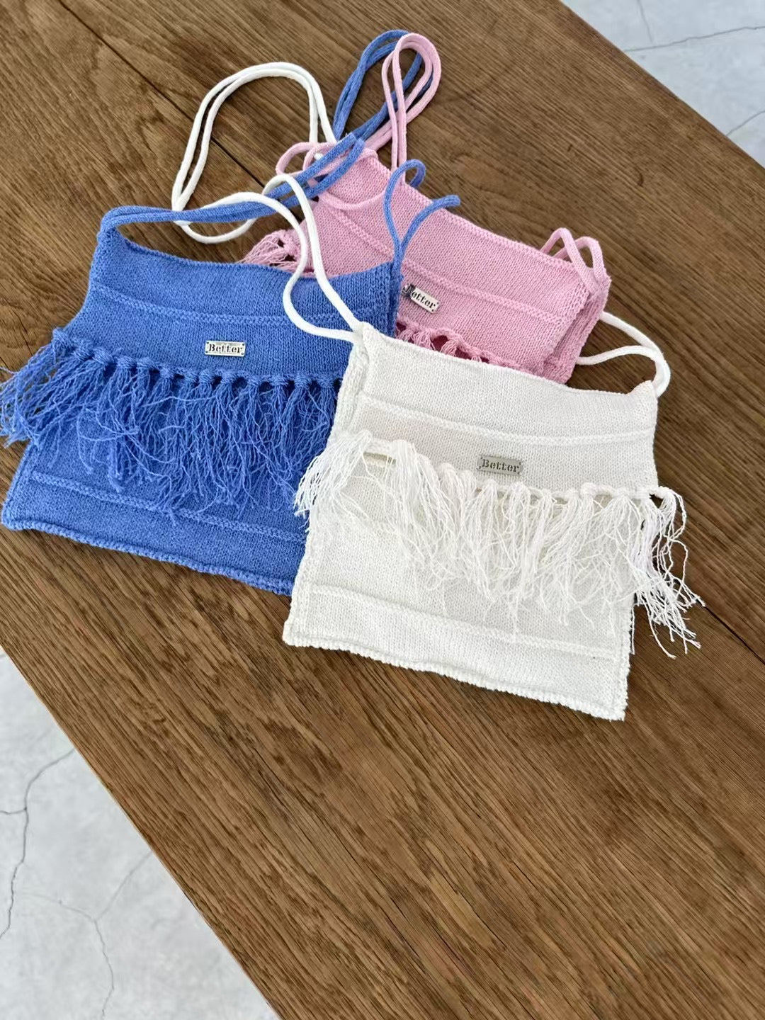 SUMMER TASSEL KNIT BAG