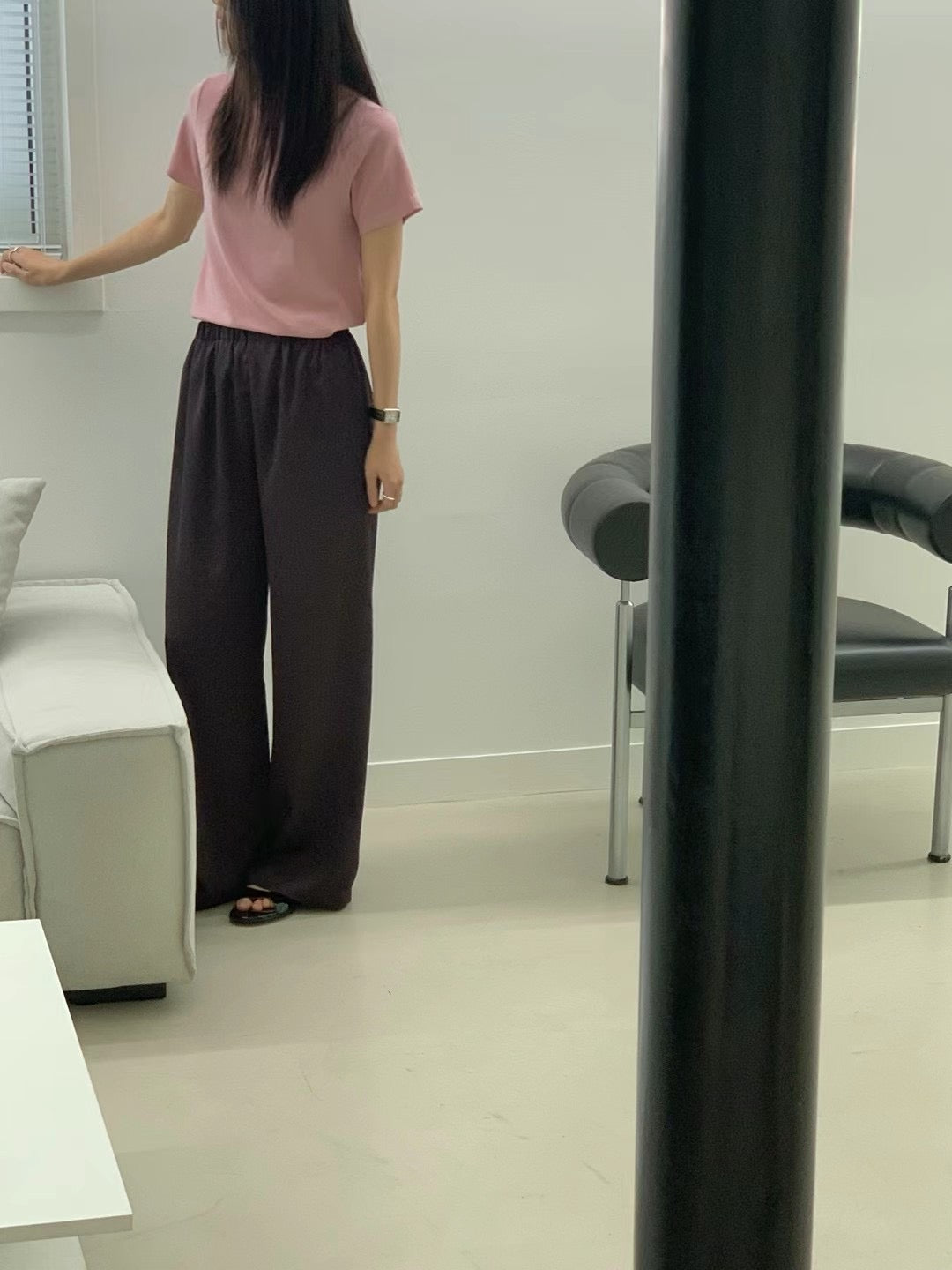 ELASTIC WAIST BASIC PANTS