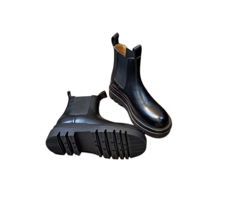 16CM ROUND HEADED CHELSEA BOOT ( CALF LEATHER )