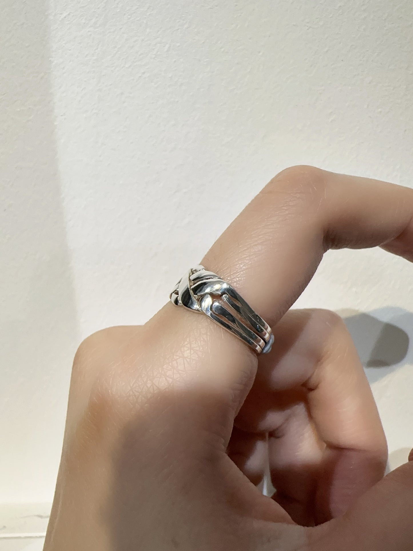 HANDMADE 925 FOUR LOOP PUZZLE RING