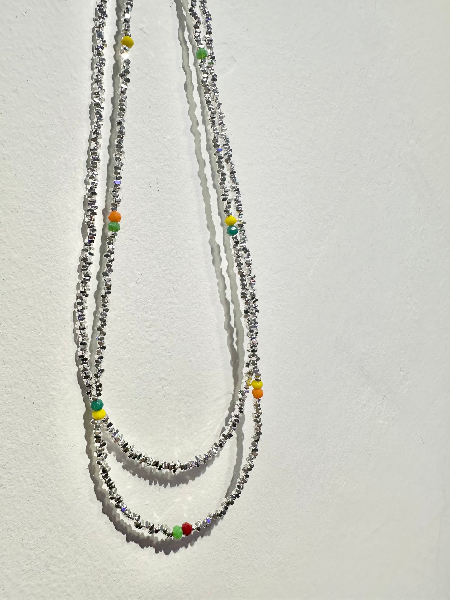 925 SPRING MIXED BEADS NECKLACE