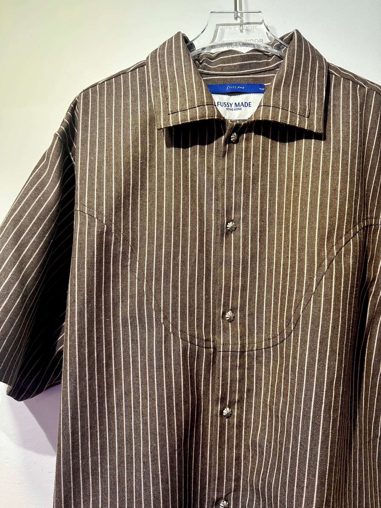 • FUSSY MADE • CHOCOLATE STRIPE SHIRT