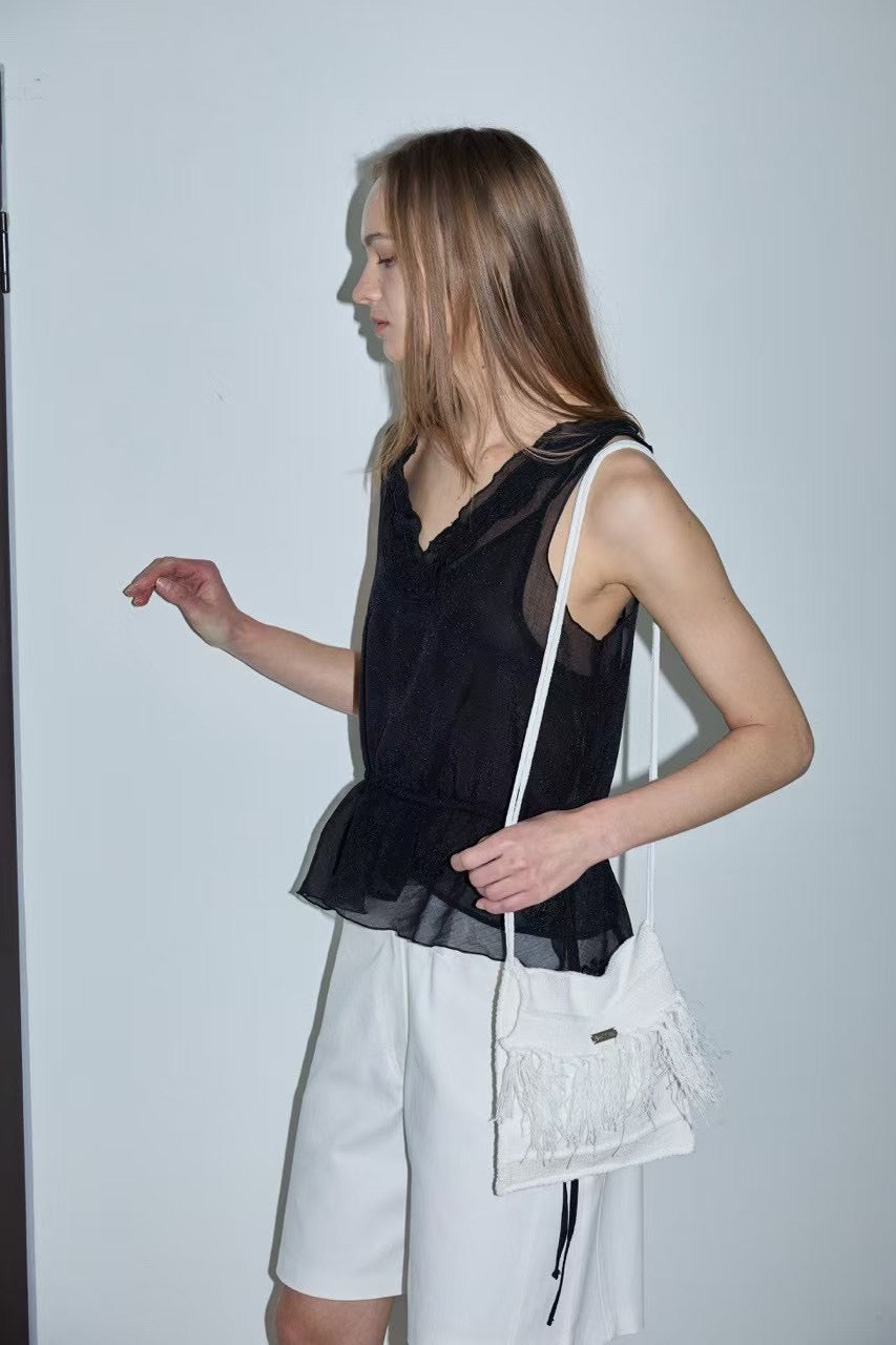 SUMMER TASSEL KNIT BAG