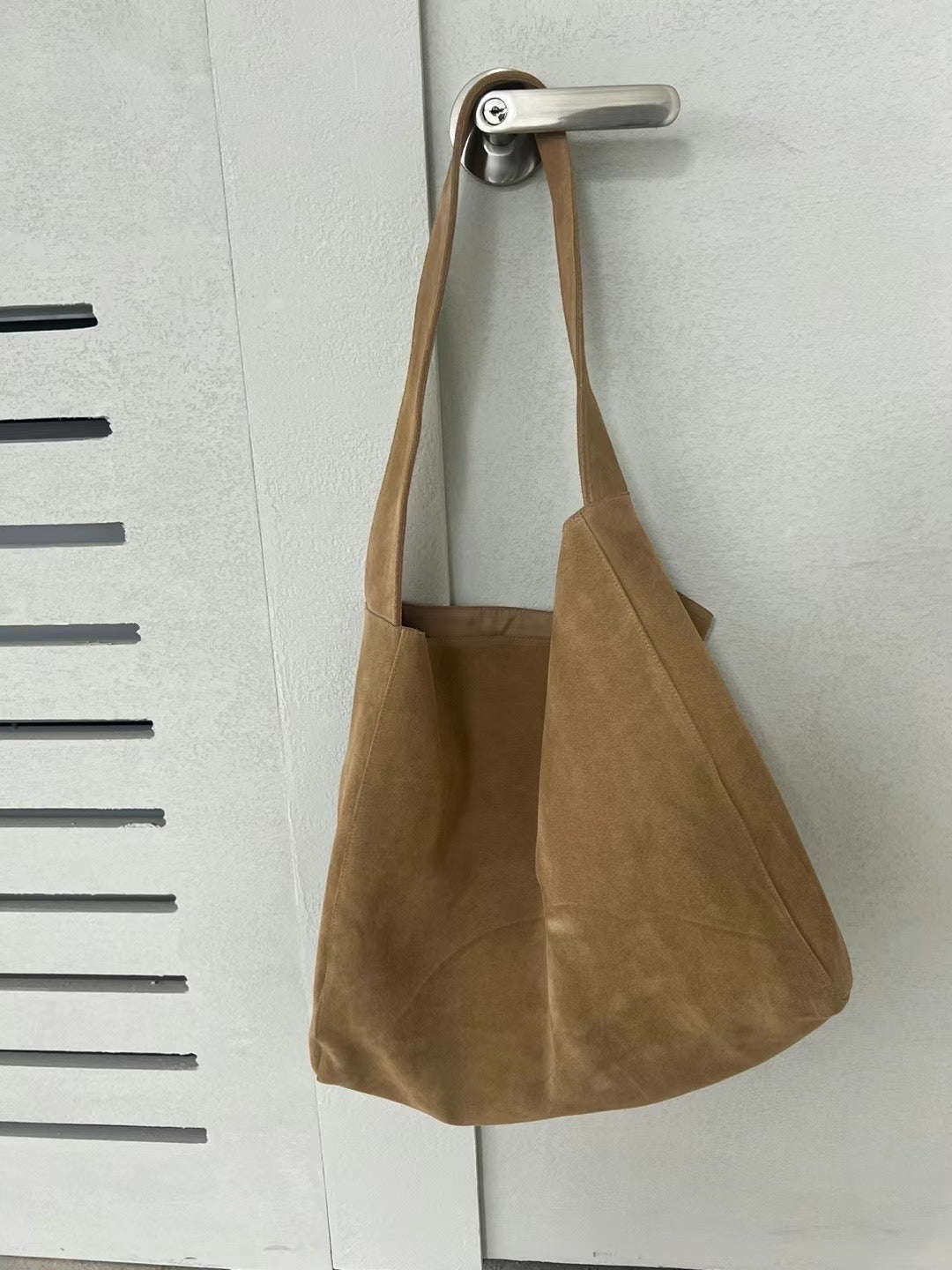 SUEDE LEATHER SHOULDER BAG