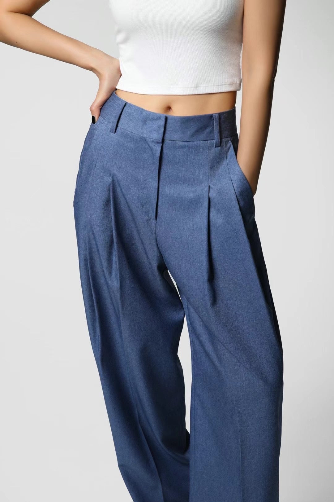 DOUBLE SEAM PLEATED TROUSERS