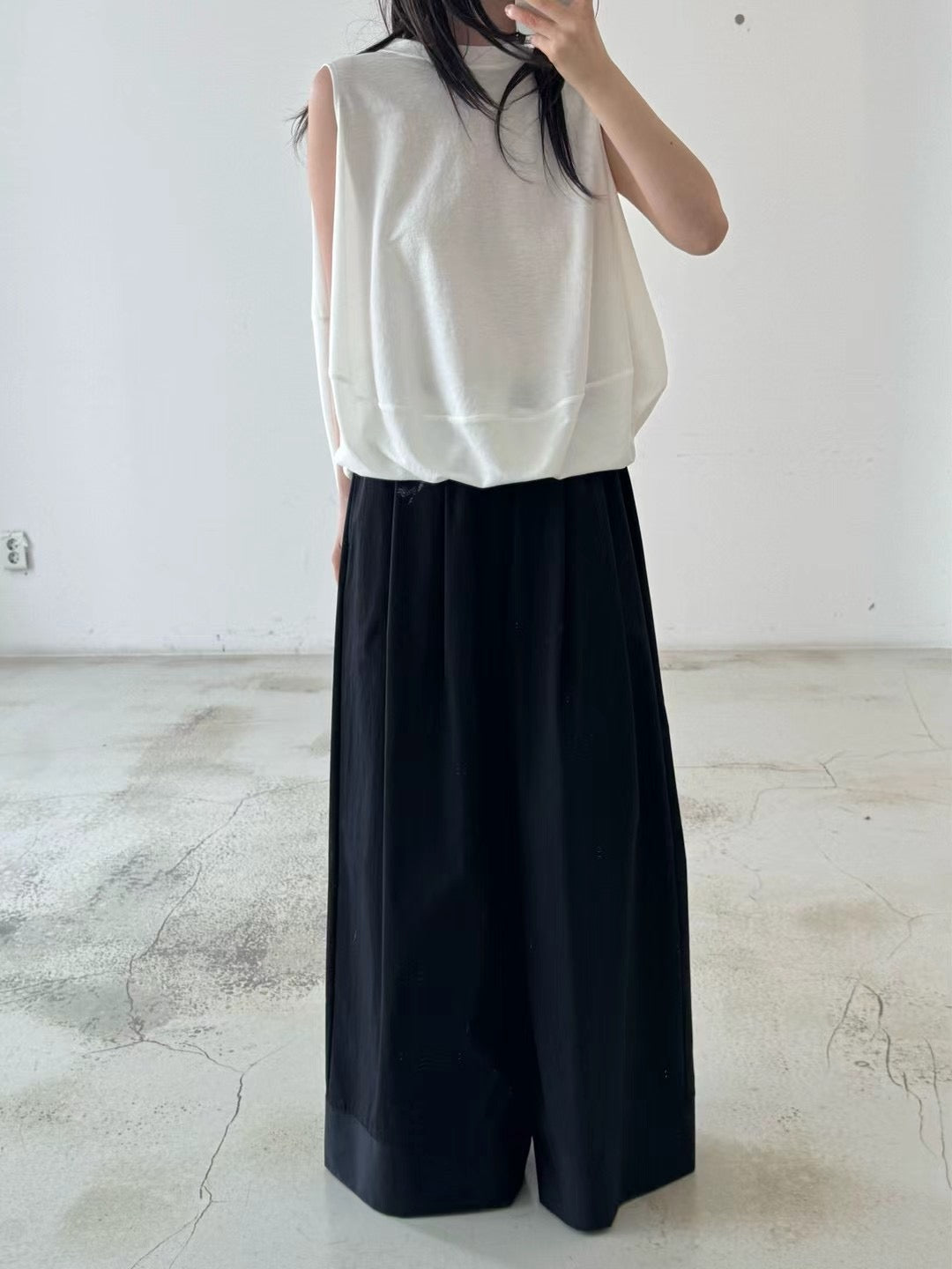 DEEP CUFF WIDE LEG PANTS