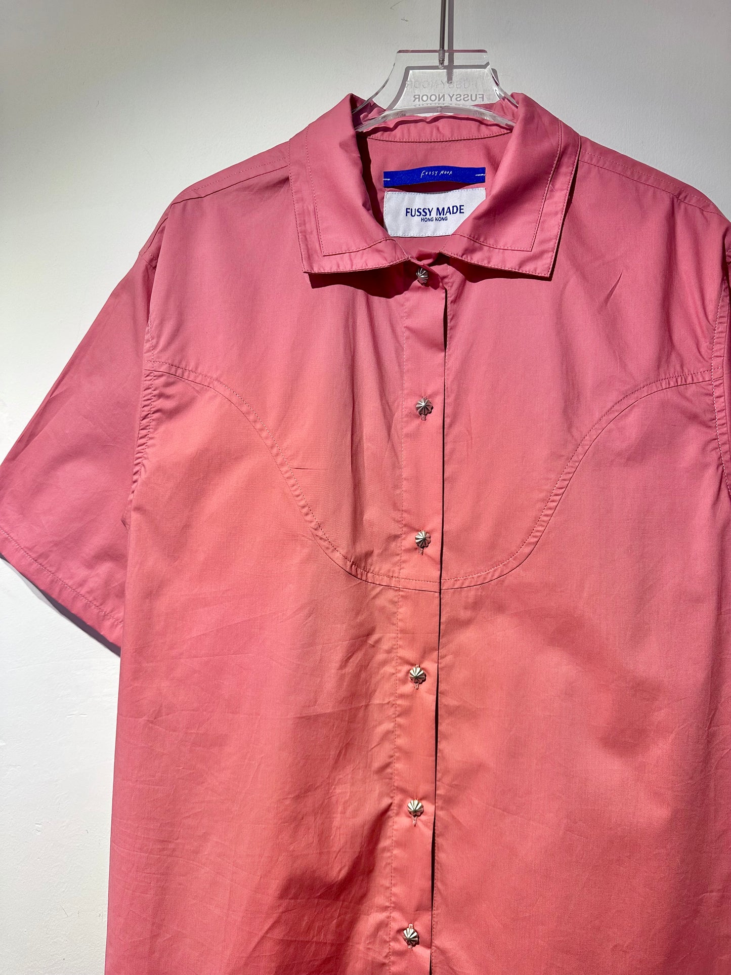 • FUSSY MADE • SOLID COLOUR COTTON SHIRT