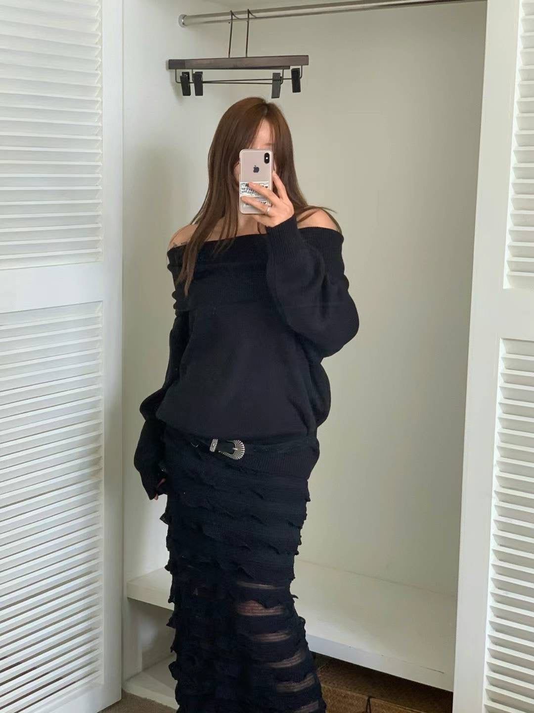 OFF SHOULDER KNIT TOP