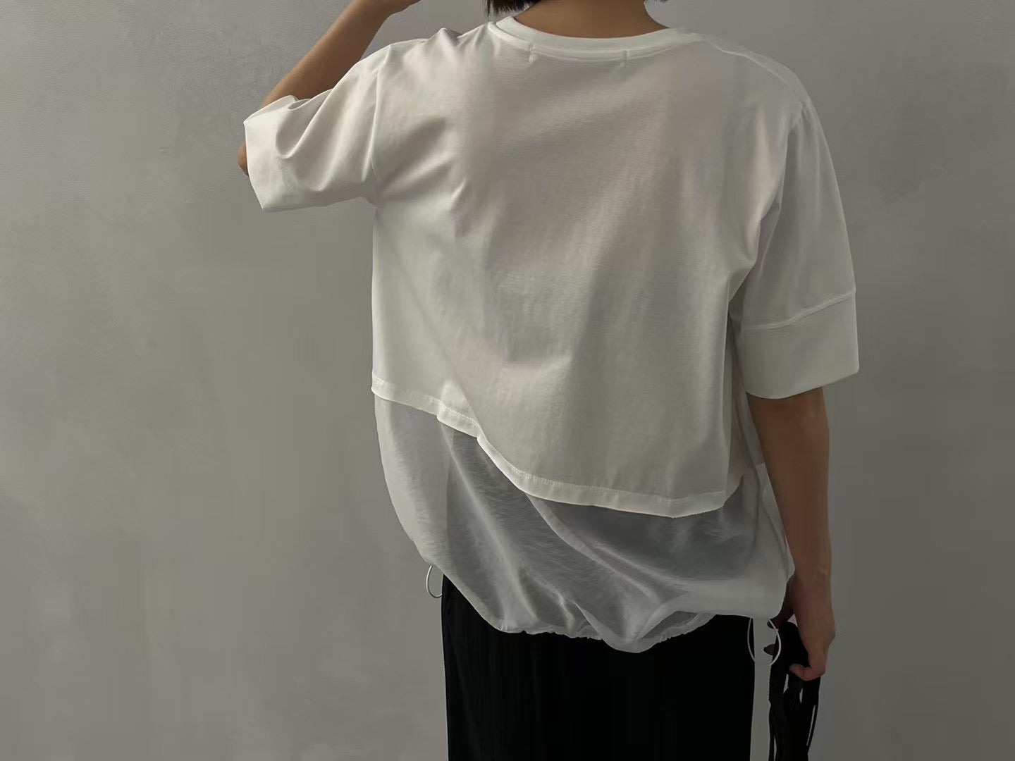 WAIST BANDED LAYERED TOP