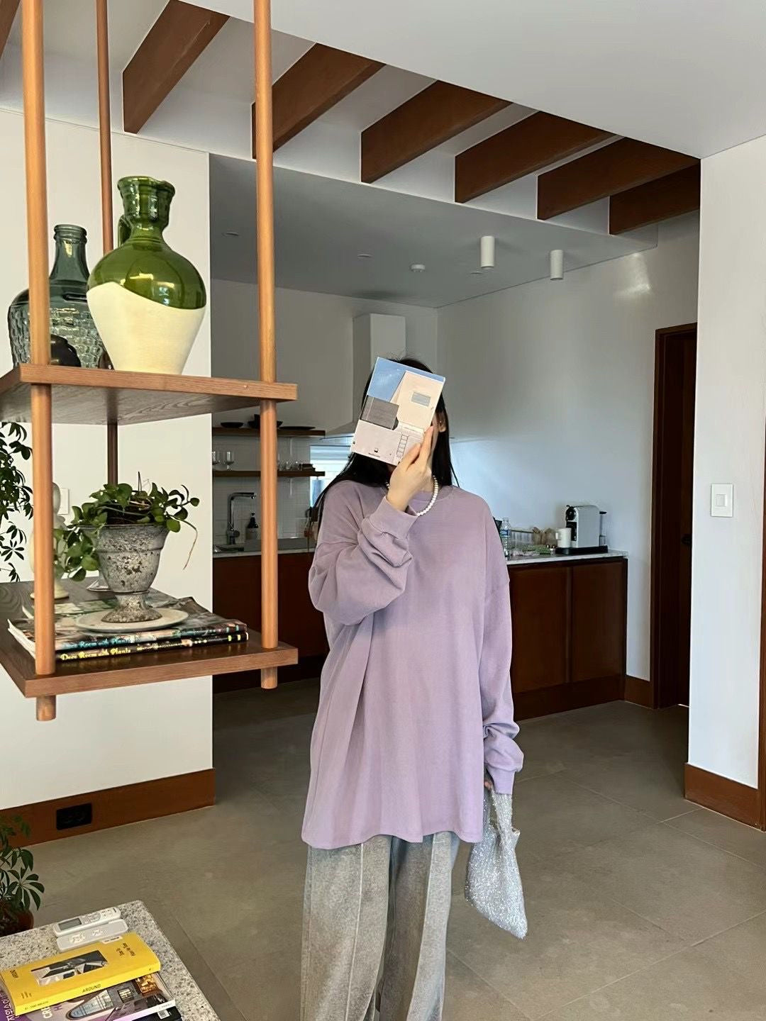 SWEATER LIKE LONG SLEEVE TOP