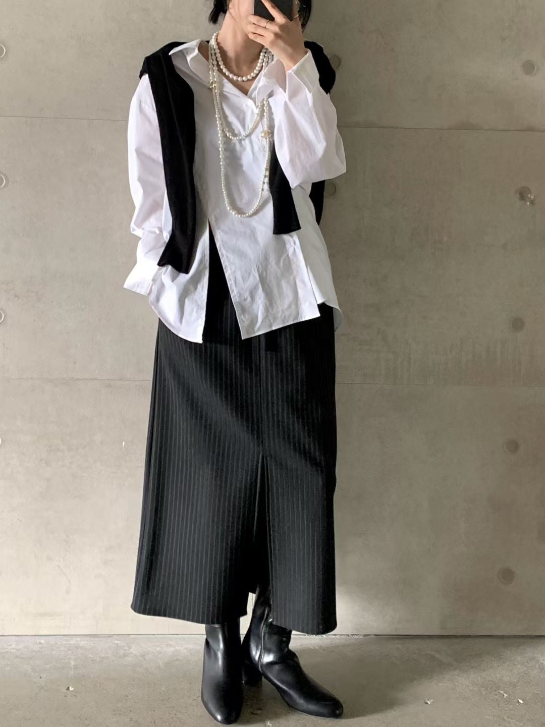 SOPHISTICATED PINSTRIPES SKIRT