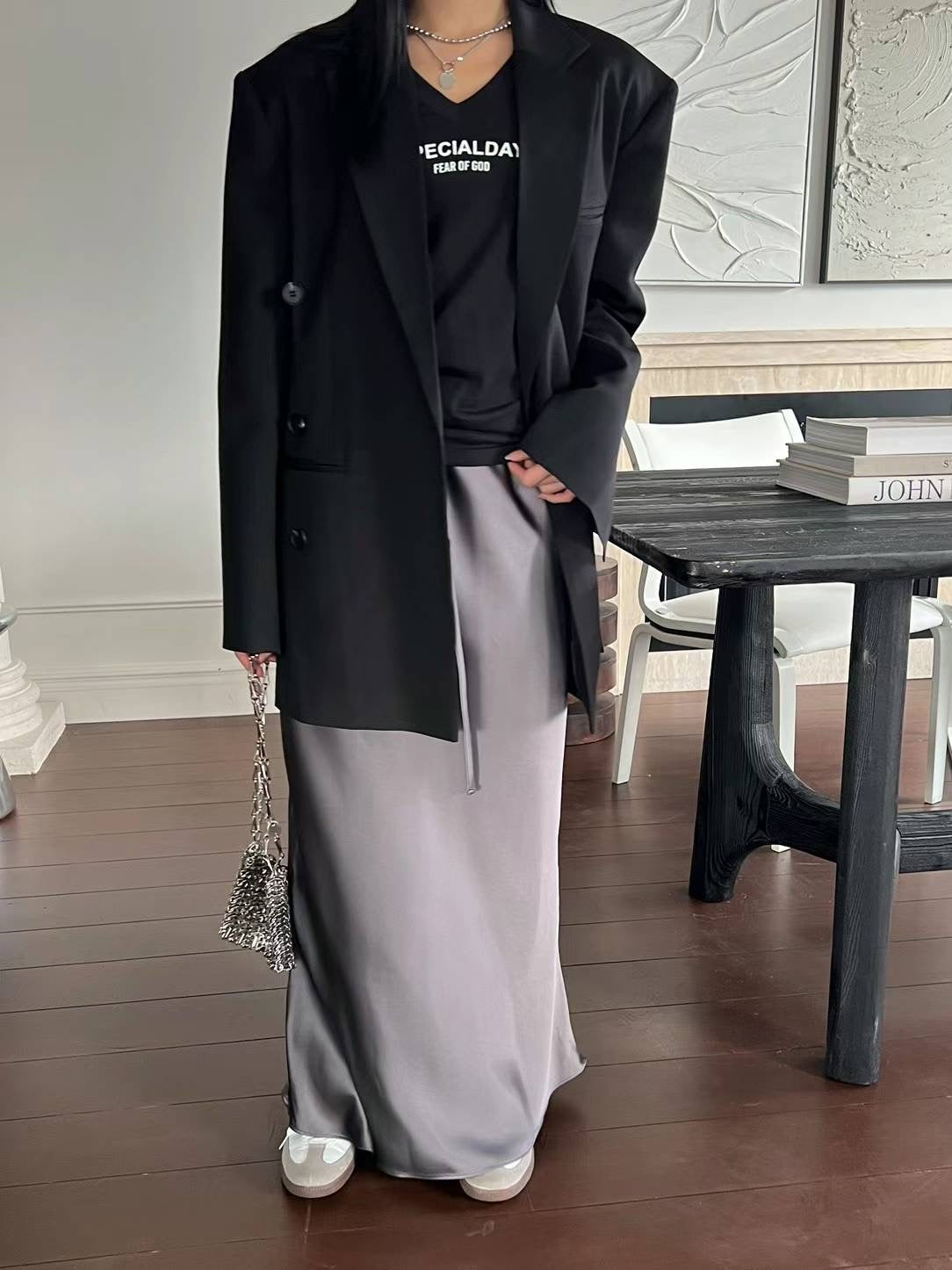 6 COLOURS SATIN SKIRT