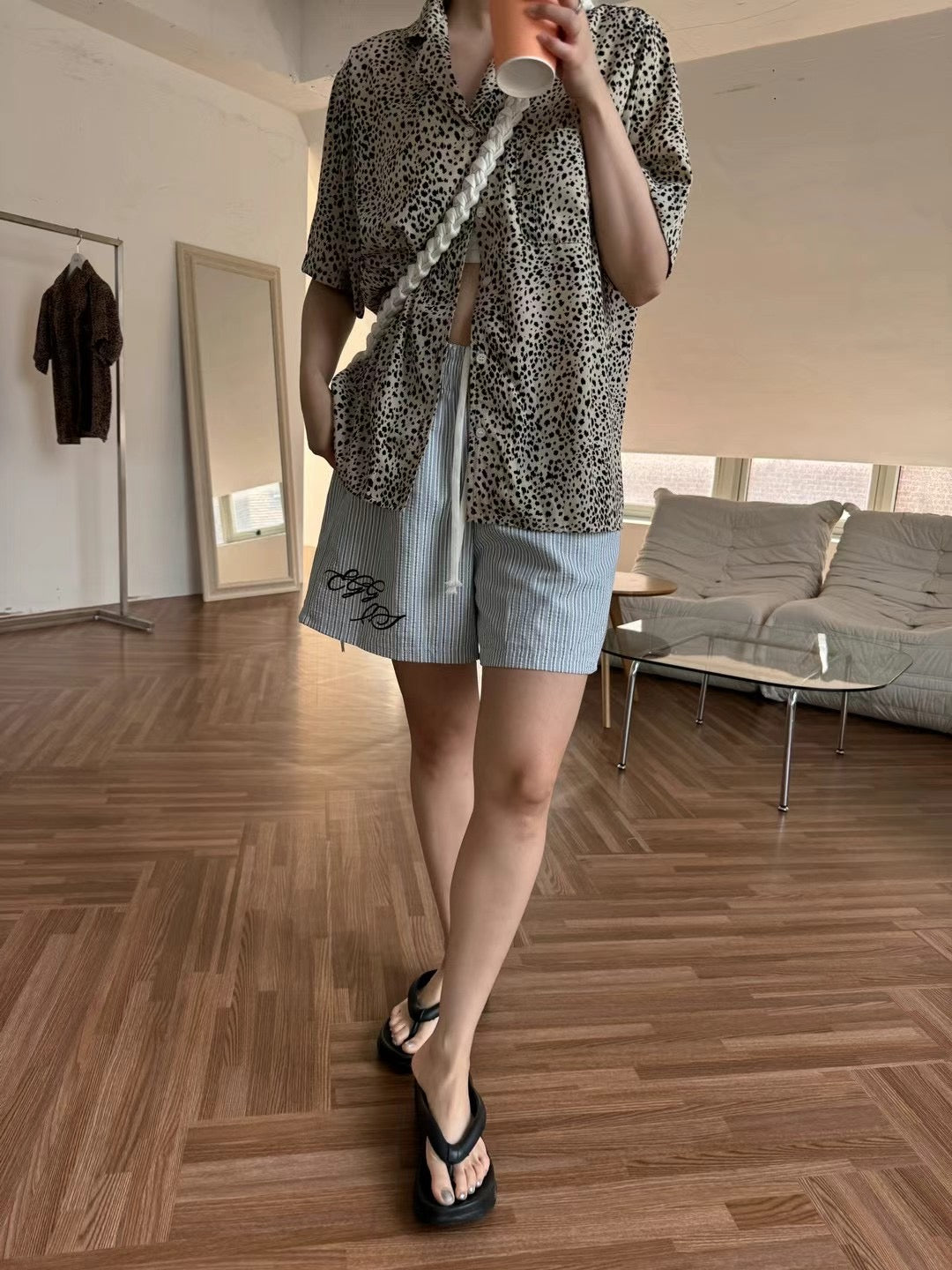 LEOPARD RAYON SHIRT