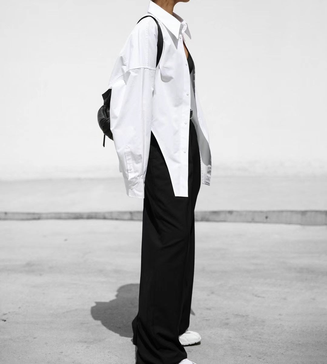 SINGLE DART WIDE LEG TROUSERS