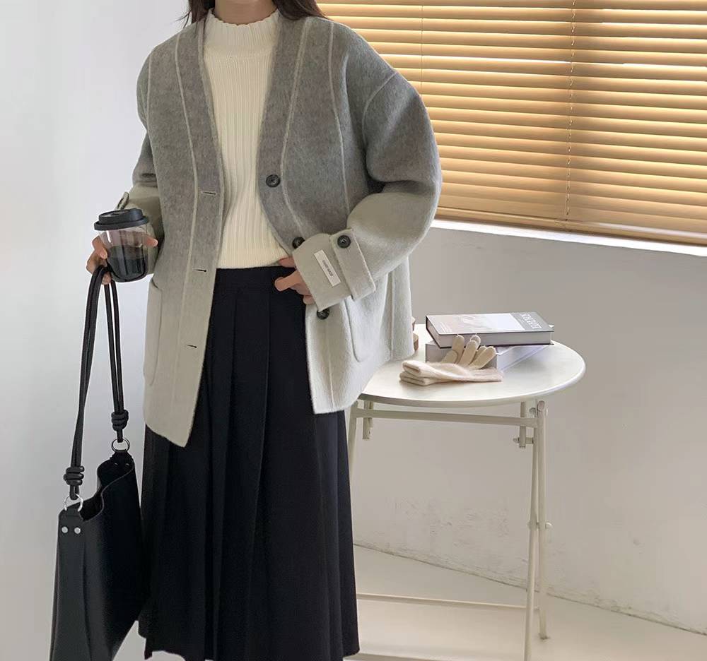 OMBRE FINE WOOL COAT