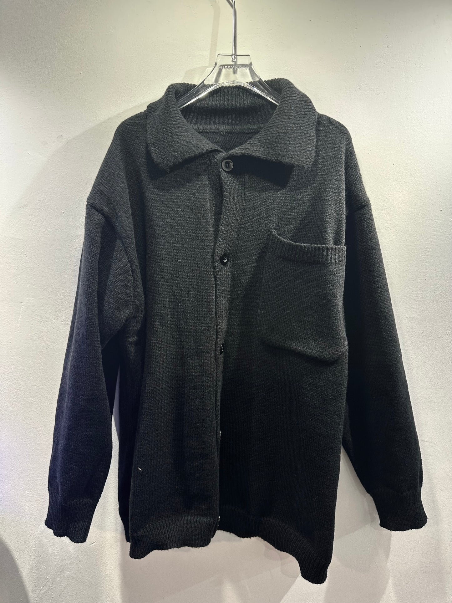 SOFTY COLLAR BUTTON KNIT