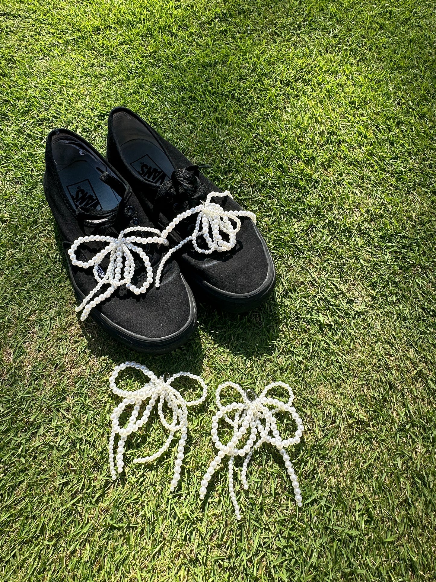 BIG PEARL RIBBON SHOES CLIPS