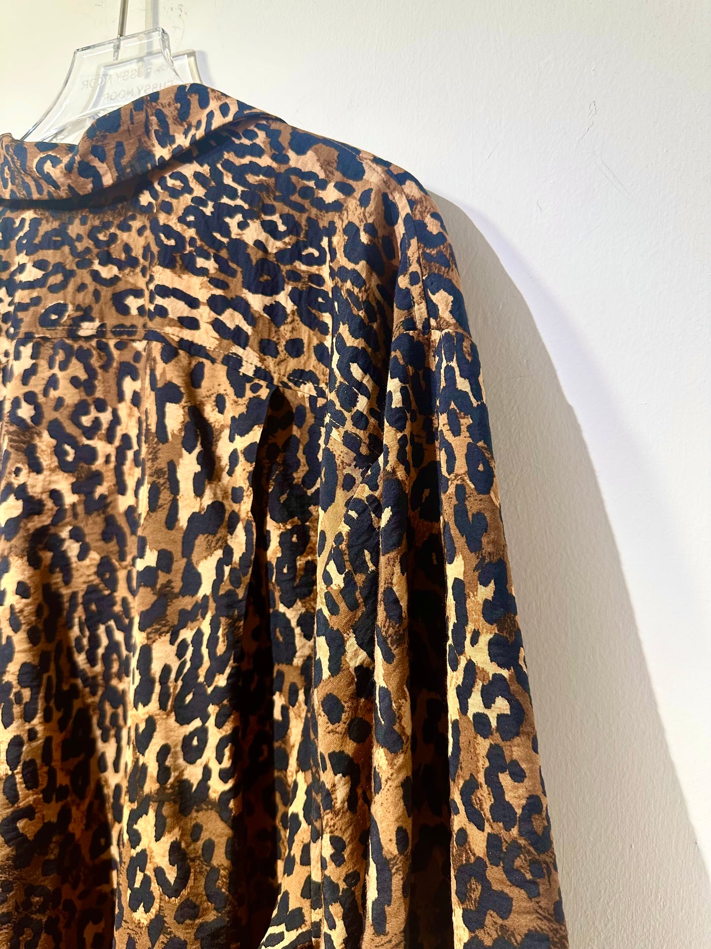 • FUSSY MADE • TAN BOLD LEOPARD SHIRT
