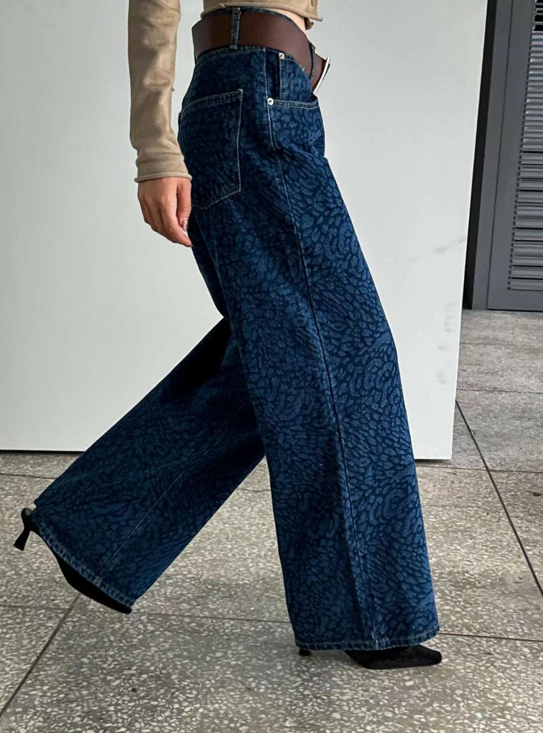 STONE PATTERN JEANS