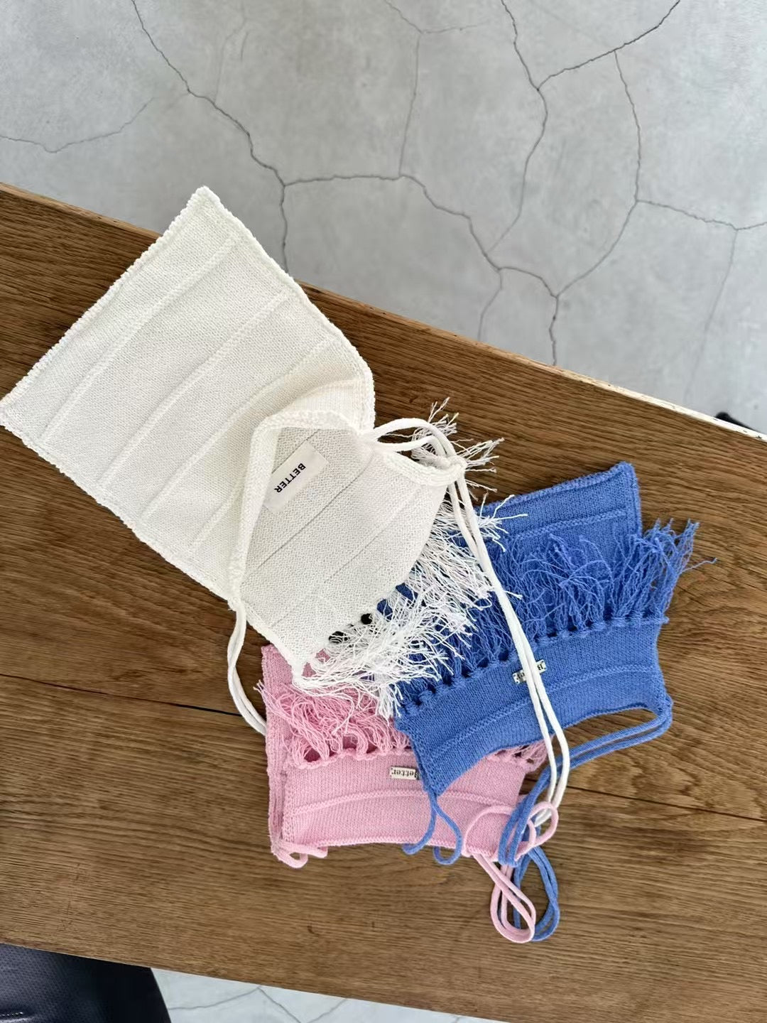 SUMMER TASSEL KNIT BAG