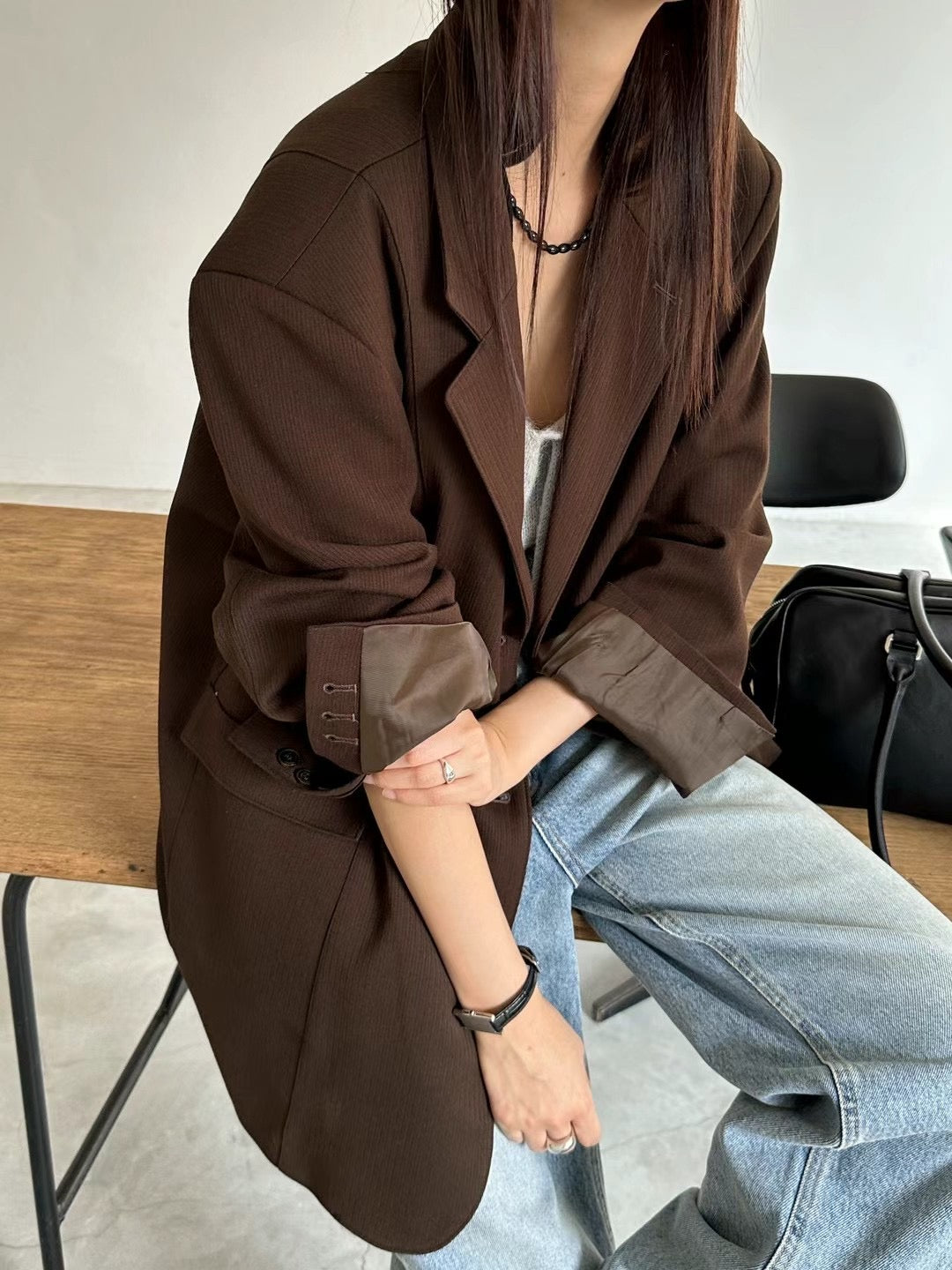 STRAIGHT GRAIN BLAZER