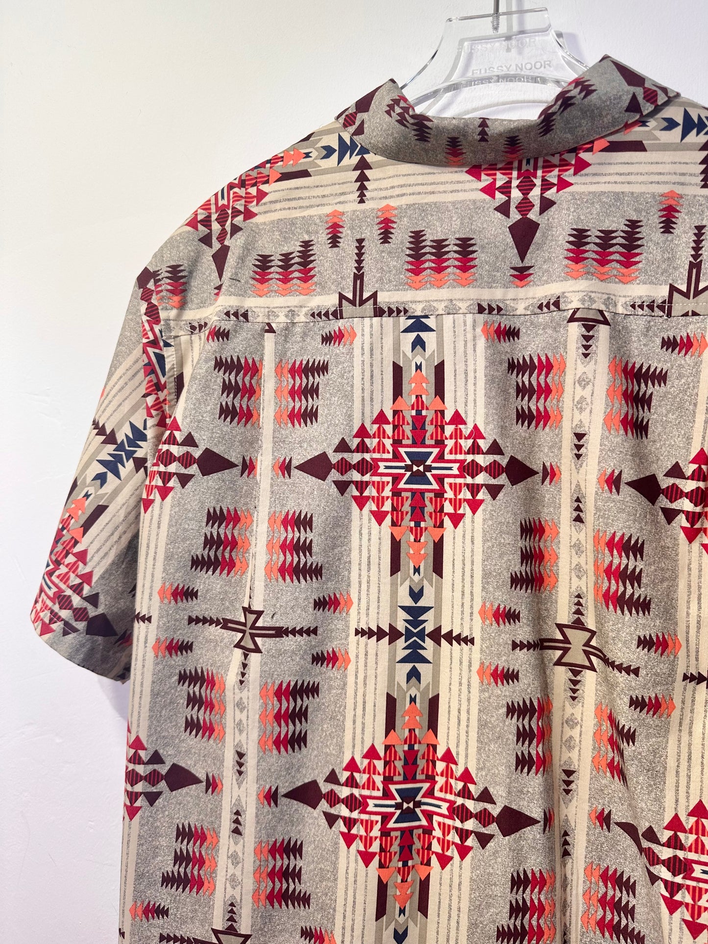 • FUSSY MADE • RED AZTEC ARROW SHIRT