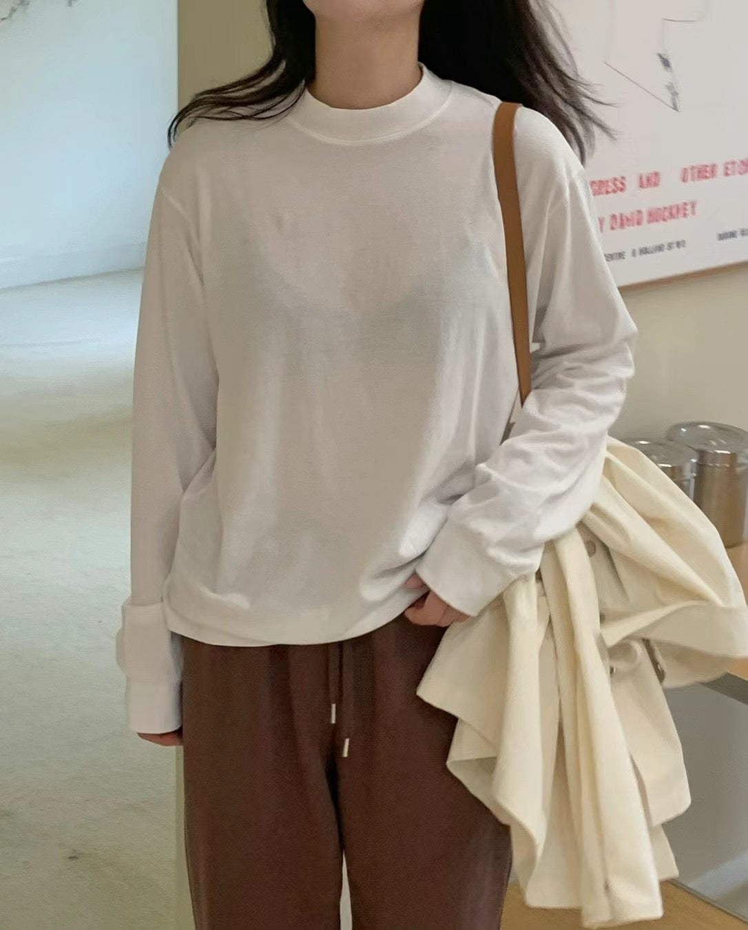 AUTUMN WIDE RIBBED COLLAR TOP