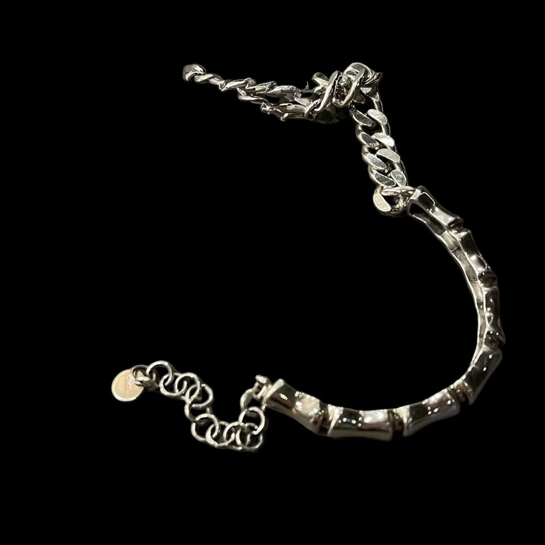 925 BAMBOO ARCH CHAIN BRACELET