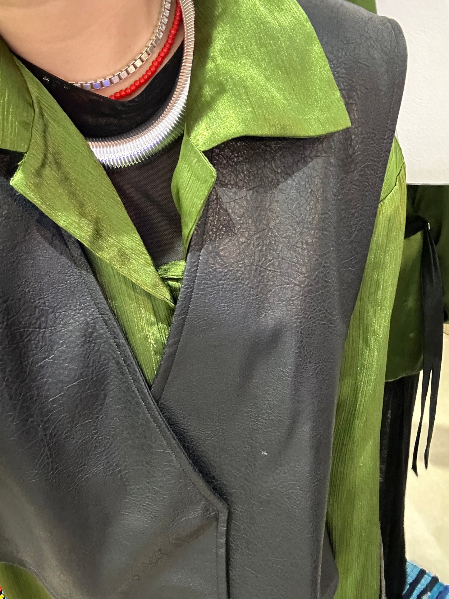 • FUSSY MADE • GRASS GREEN TIMBER SHIRT