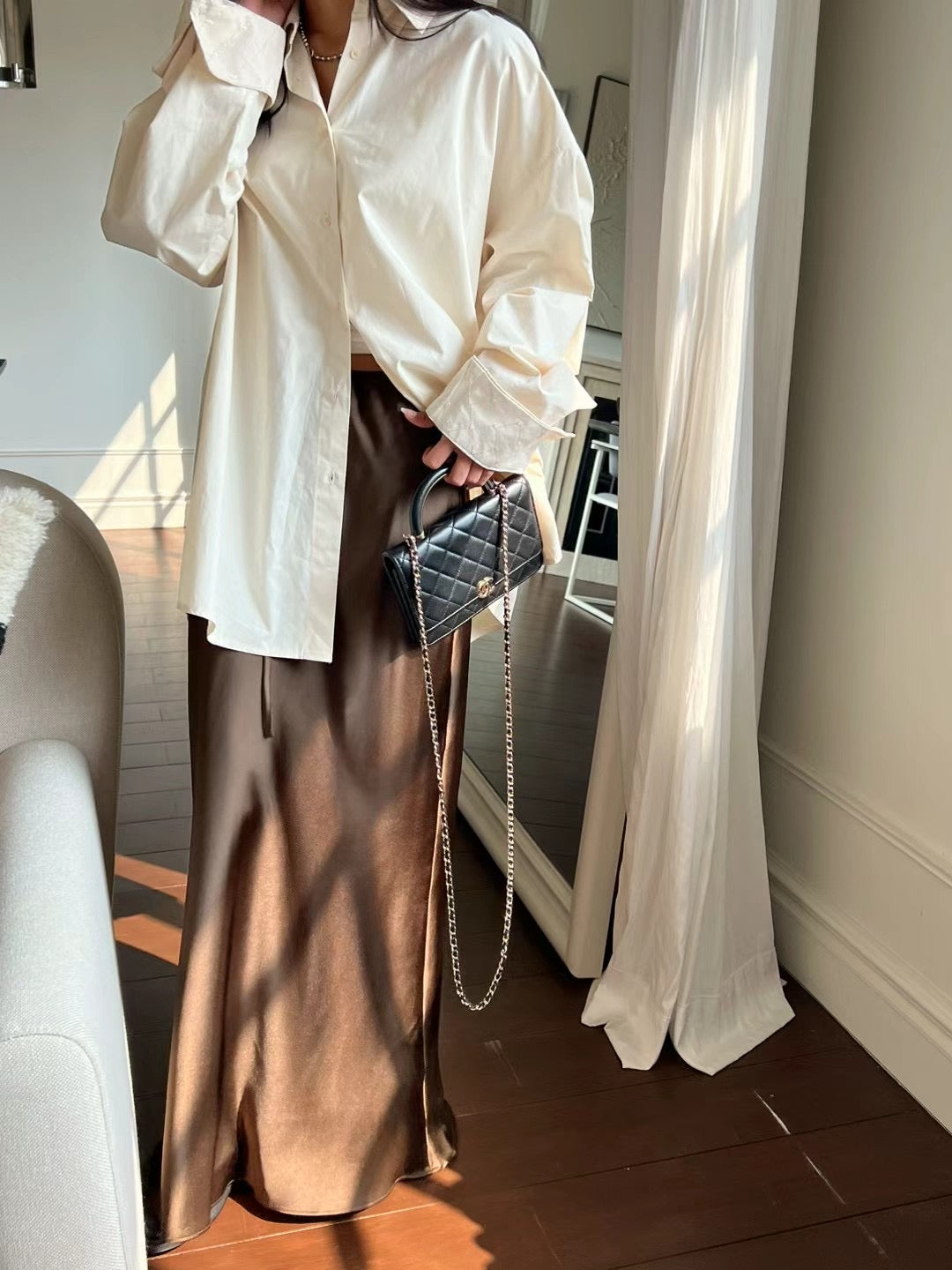 6 COLOURS SATIN SKIRT