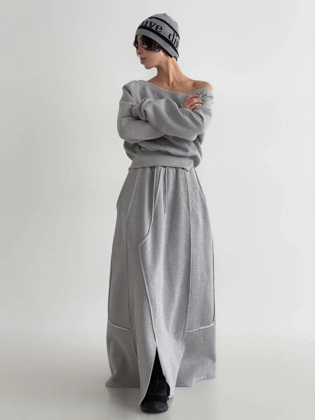 A CUT COTTON SKIRT- 2 COLOURS