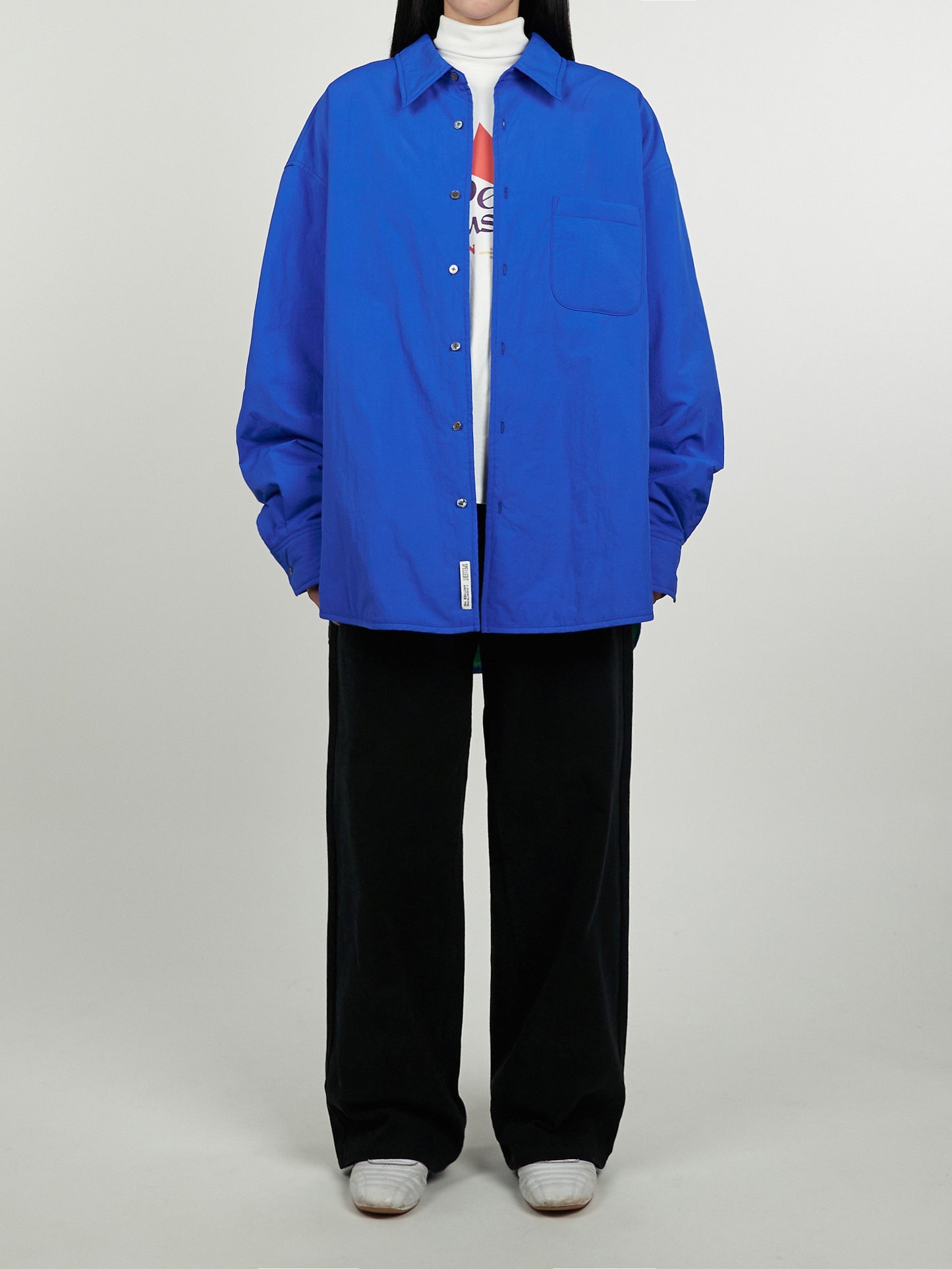 COLOR BLOCK PADDED SHIRT JACKET