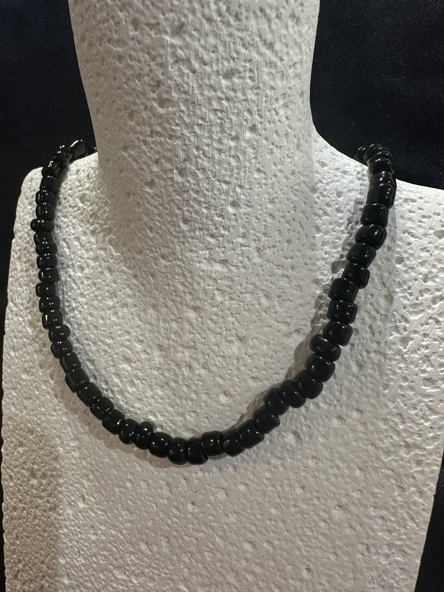 JAPAN SOLID COLOUR GLAZE BEADS NECKLACE - LARGE 5mm
