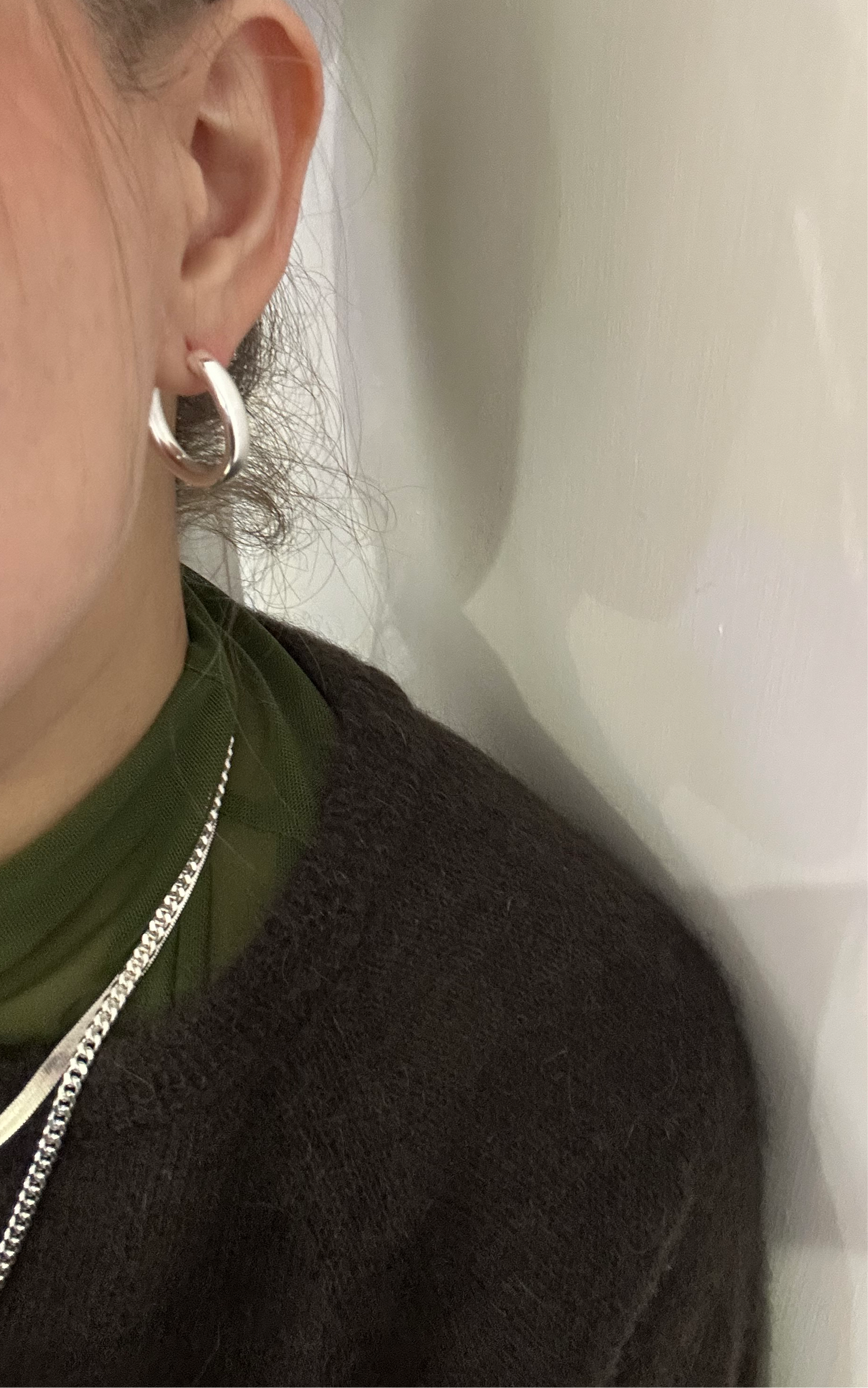 925 C ROUND LOOP EARRINGS