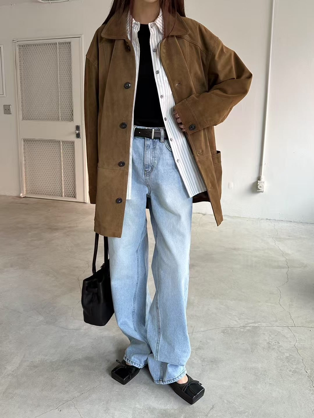 BEIGE LEATHER JACKET