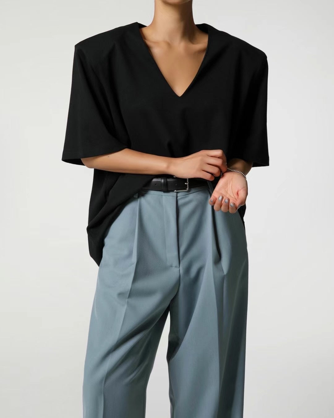 SINGLE DART WIDE LEG TROUSERS