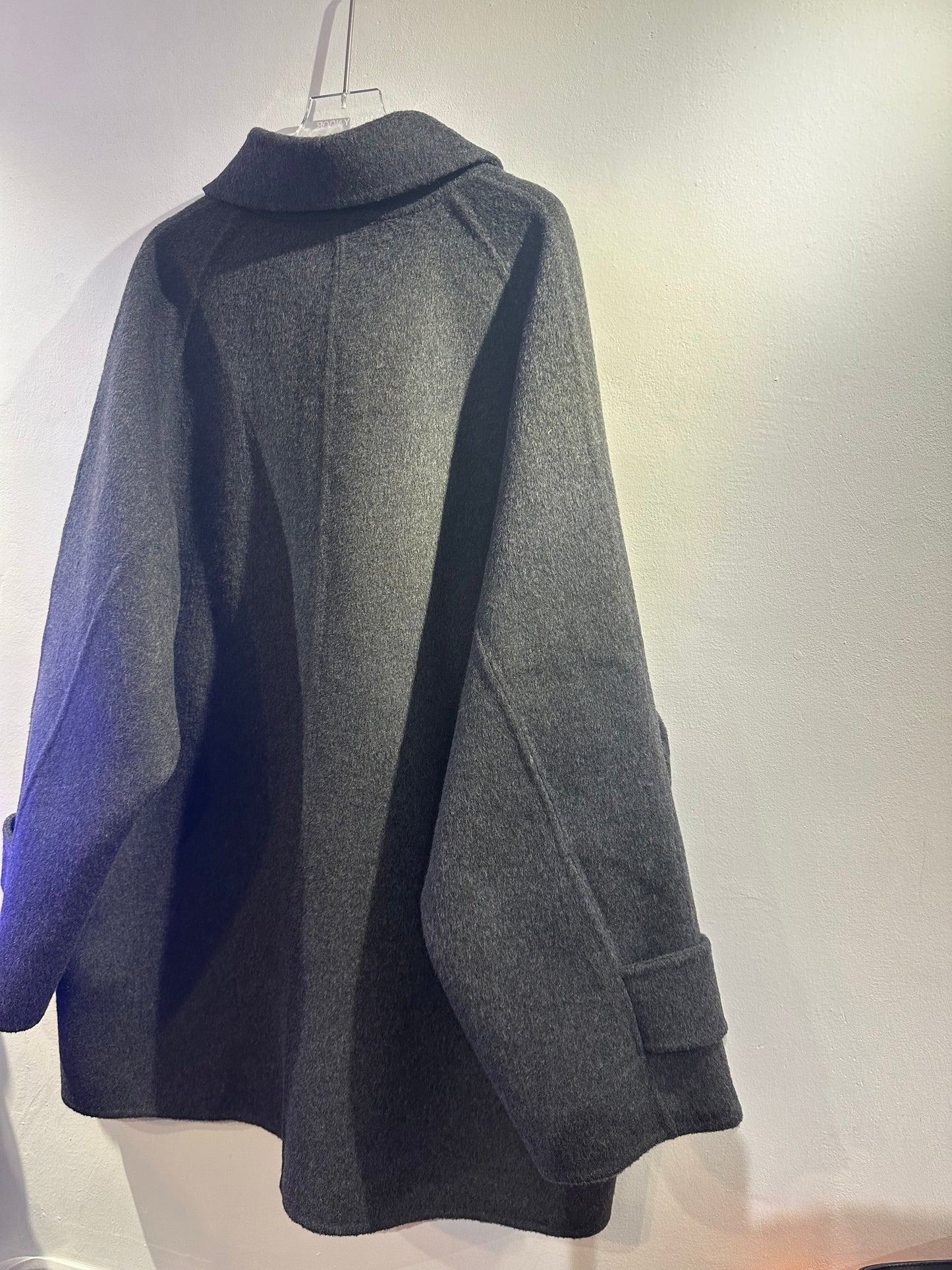 • FUSSY MADE • FLAP POCKETS HANDMADE WOOL COAT ( ITALIAN WOOL )
