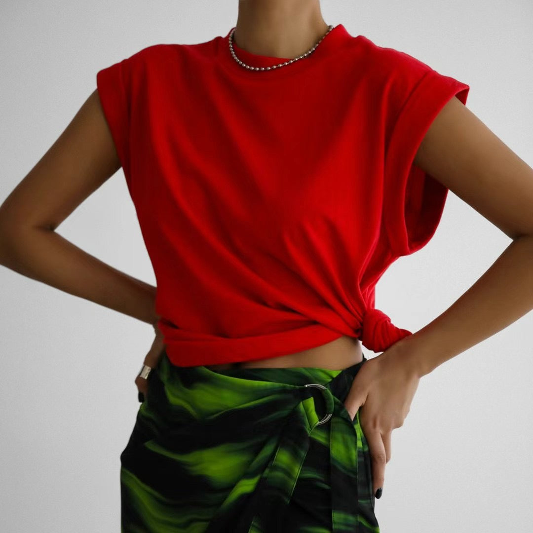 ROLL SLEEVES VEST