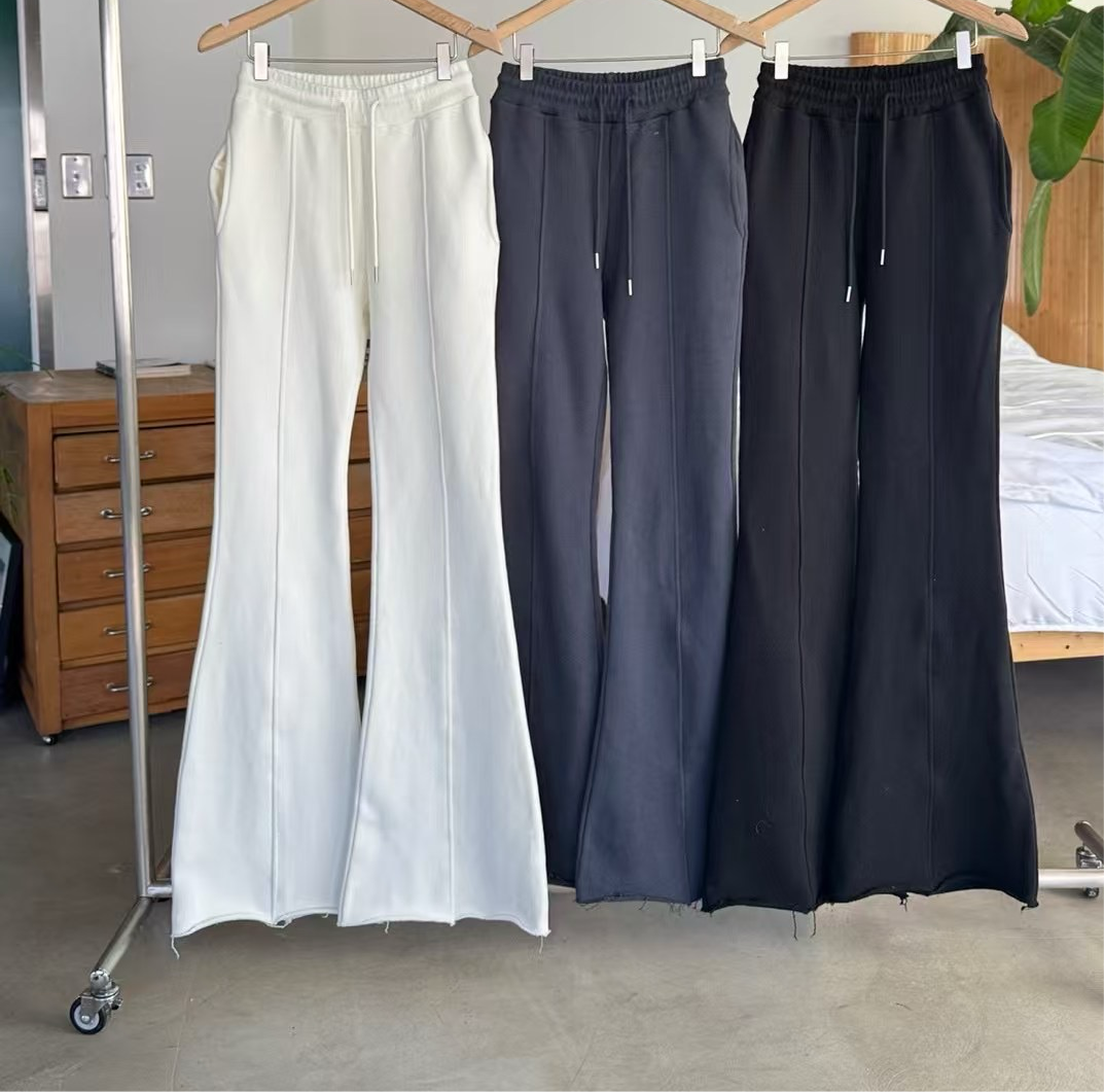 LONG FLARED COTTON PANTS