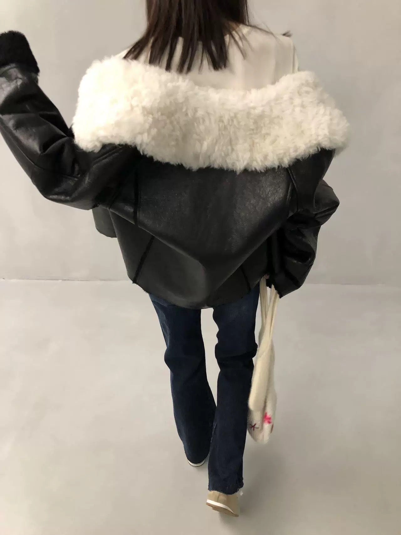 MERINO WOOL LEATHER JACKET