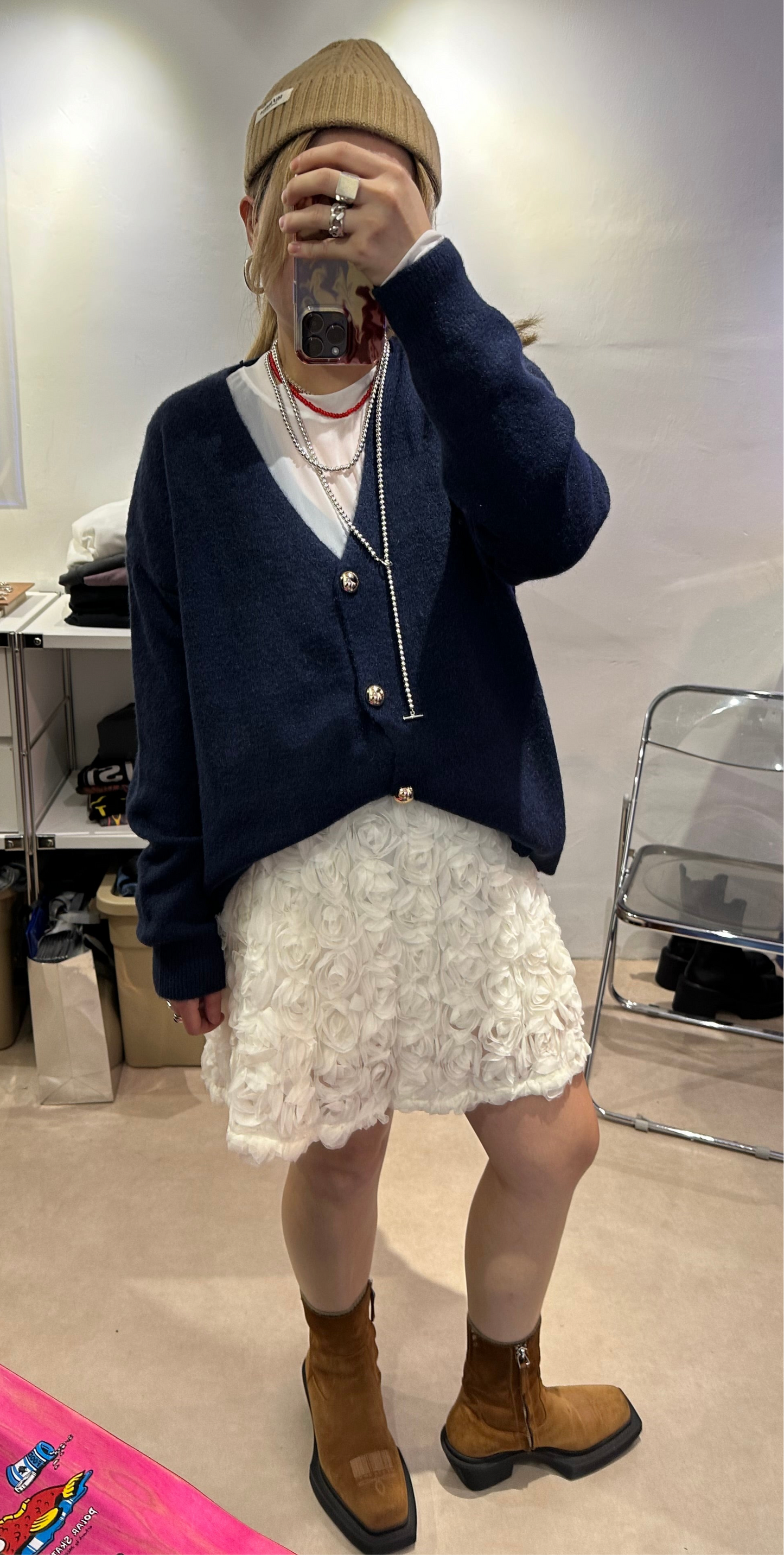 *0* 3D FLOWER MINI SKIRT - FREESIZE