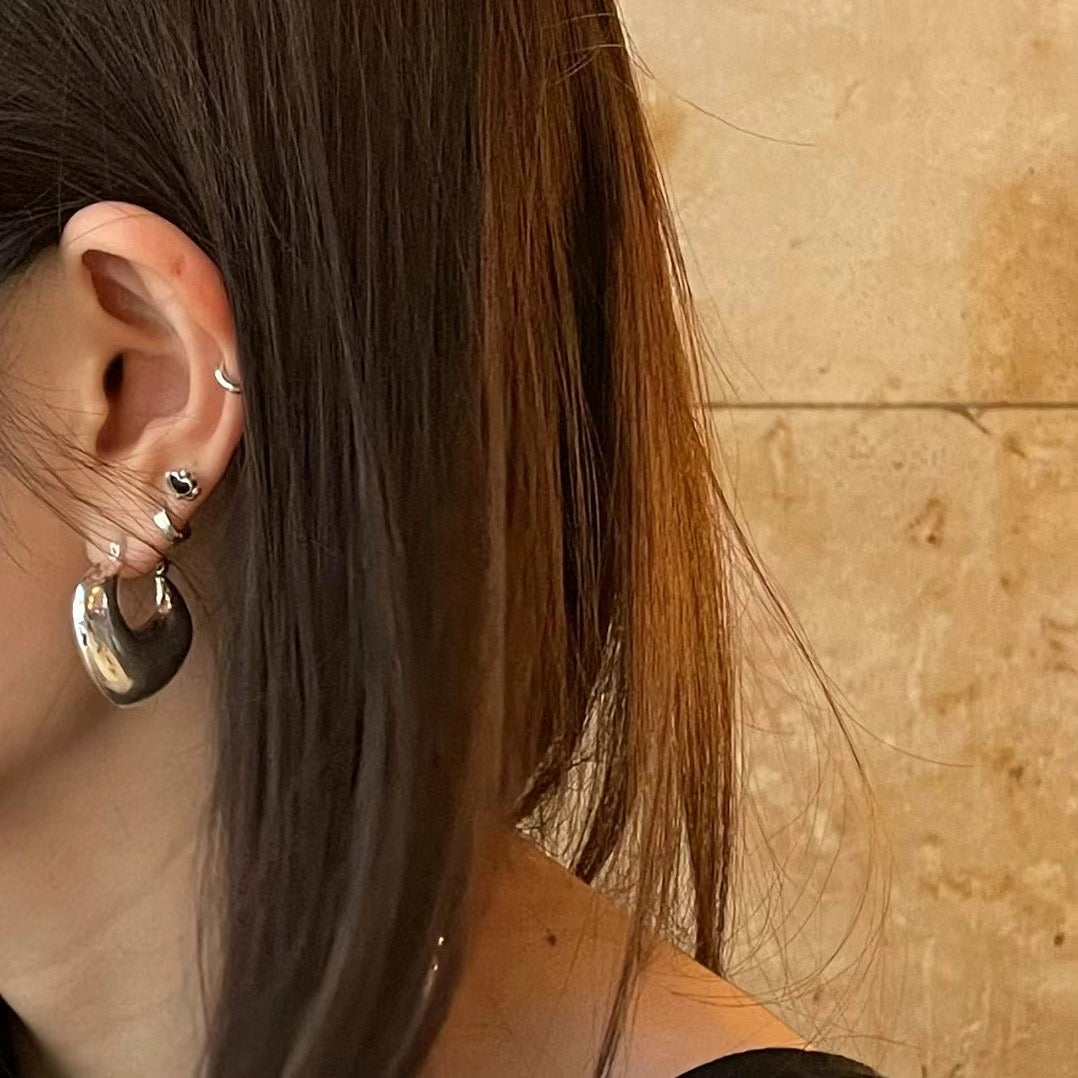925 HEART-LIKE SHAPE EARRINGS