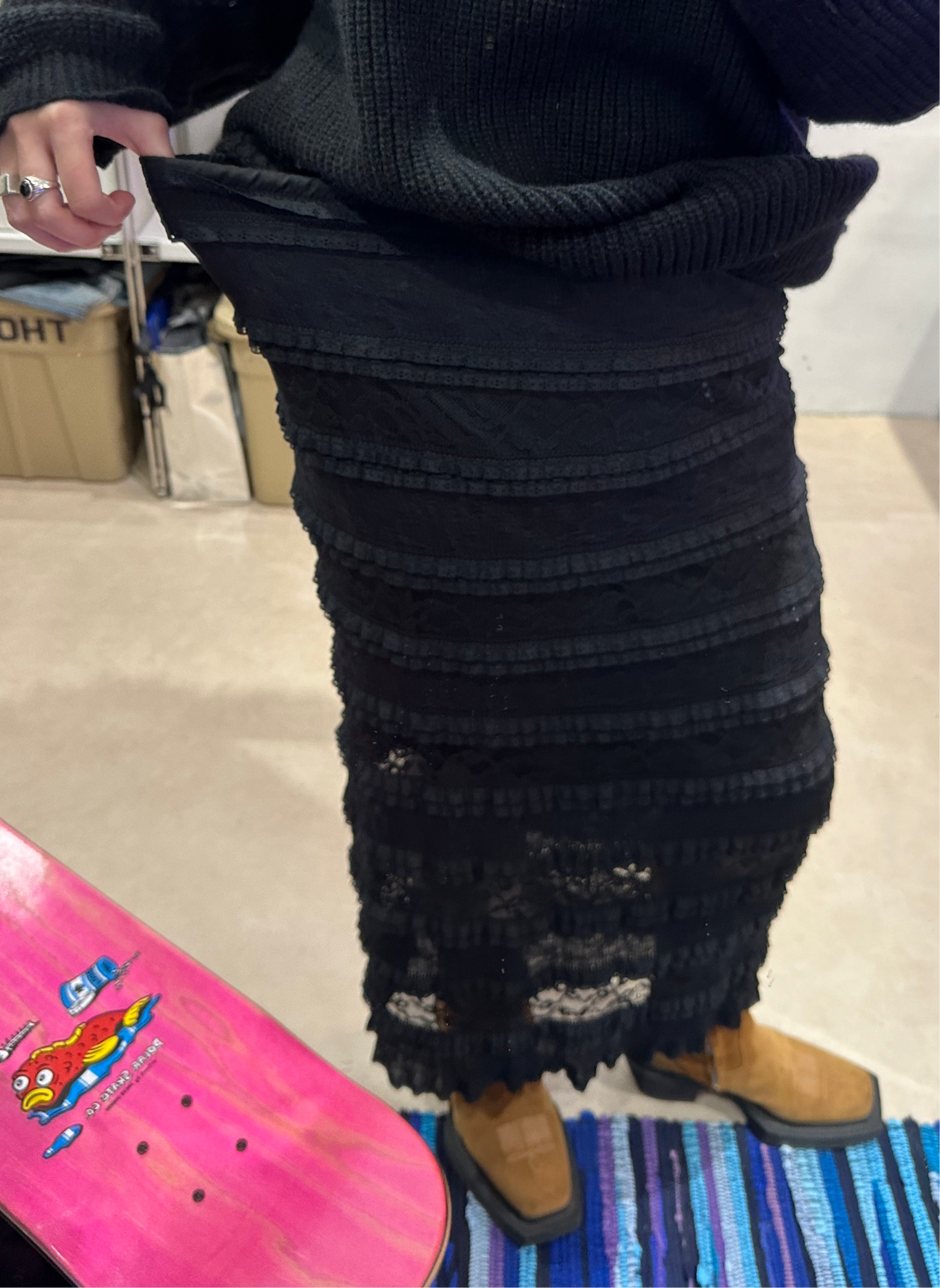 *0* LACE TIERED SKIRT