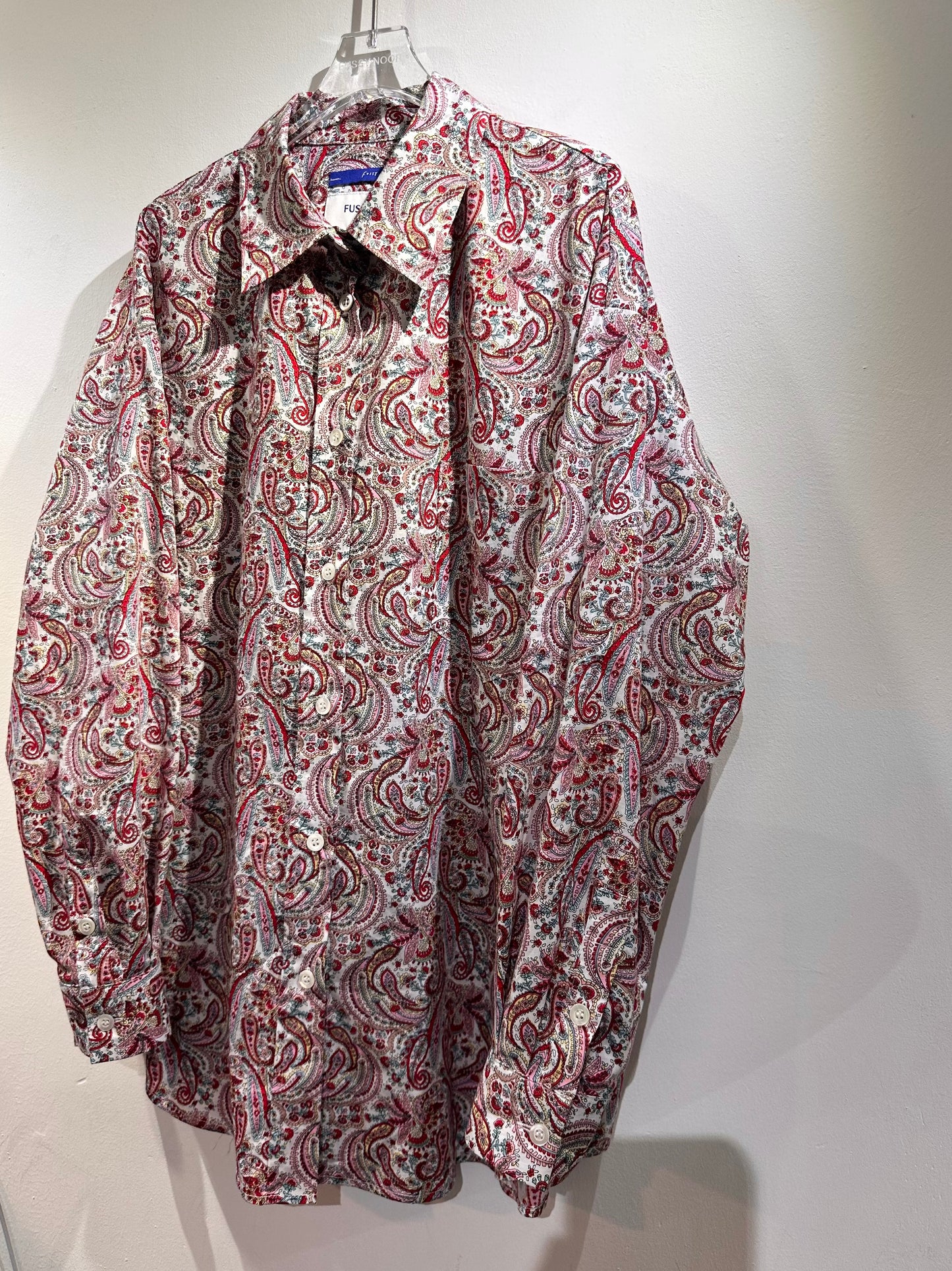 • FUSSY MADE • RED PAISLEY SHIRT