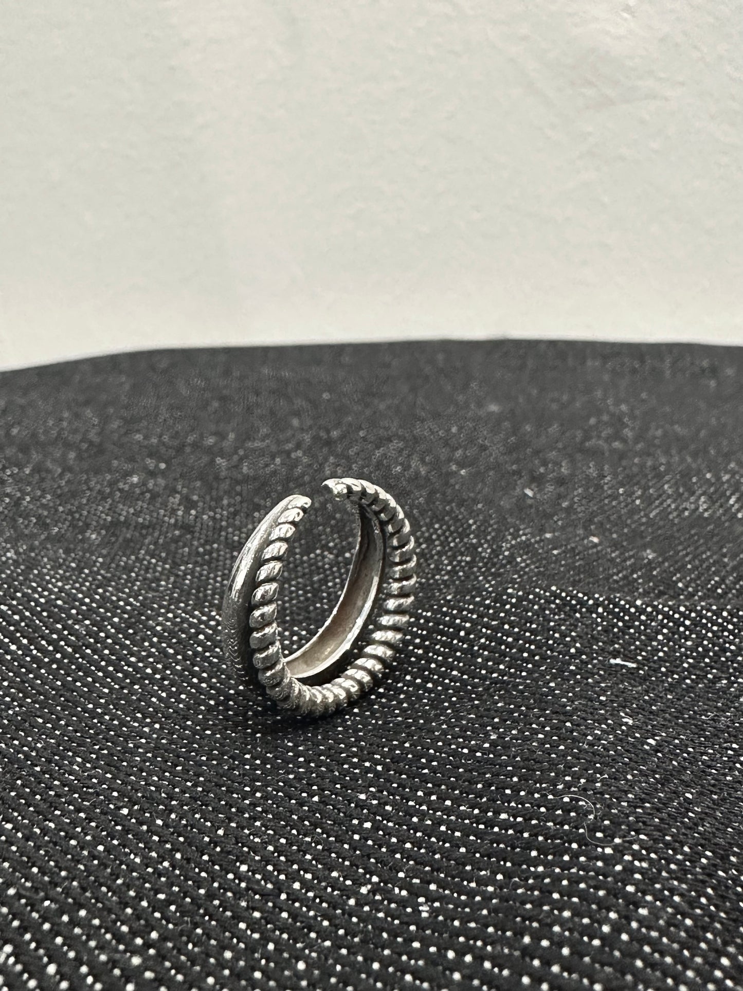 925 TWO LAYER TWIST RING