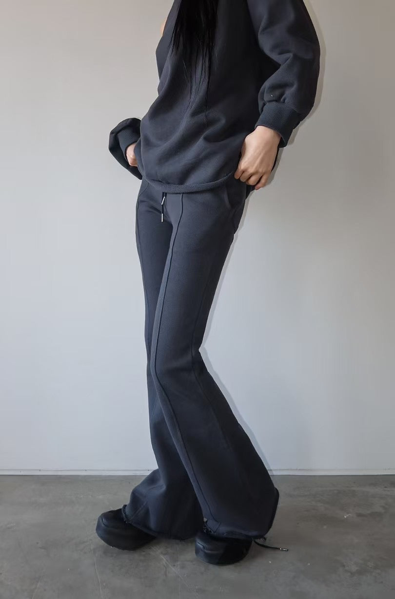LONG FLARED COTTON PANTS