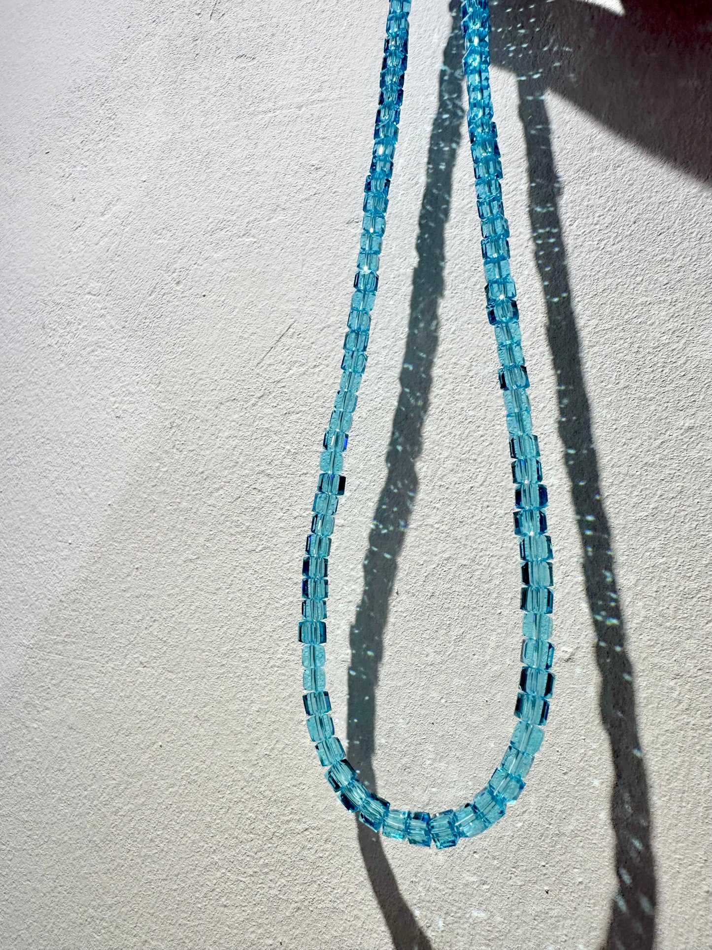 JAPAN CUBIC GLAZE TRANSPARENT BEADS NECKLACE