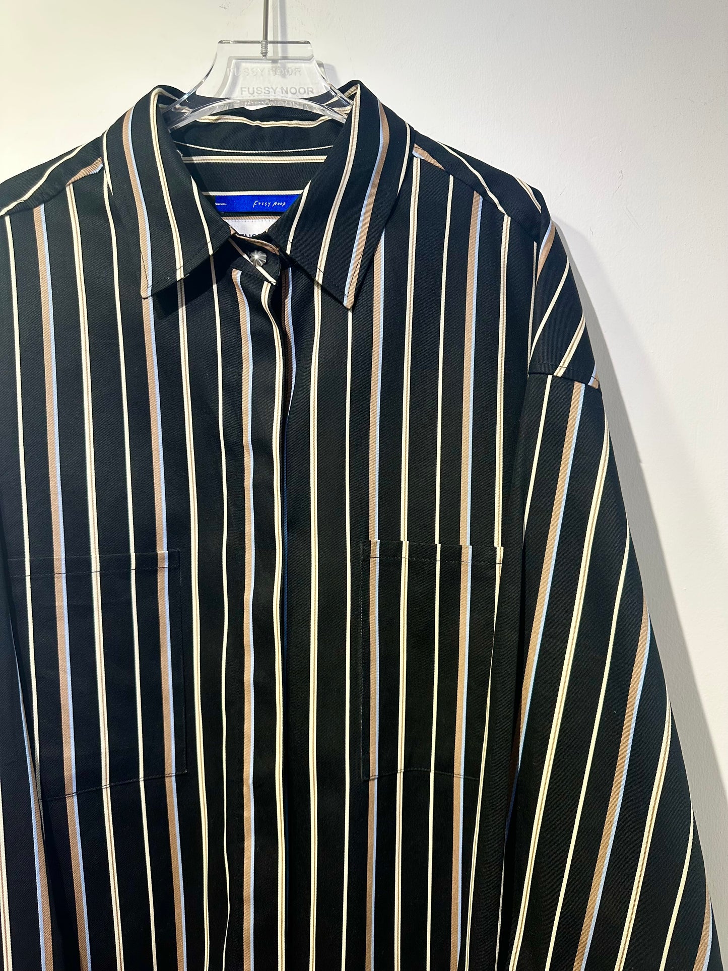 • FUSSY MADE • MIDNIGHT STRIPE SHIRT